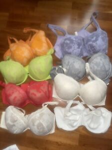 8 CACIQUE PLUNGE boost sexy cleavage & Tshirt bras lot bundle size 44C