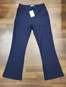 Womens Navy Pin Stripped Pants, Dress Pants, Womens Size Small Petite NWT - Picture 1 of 4