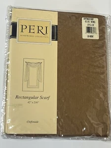 Peri Homeworks Collection Rectangular Scarf Curtain 42×216 Chiffonade Nutmeg - Picture 1 of 4