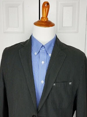 MURANO SPORT мужской серый в тонкую полоску Sport пальто Blazer куртка размер L - Изображение 1 из 4