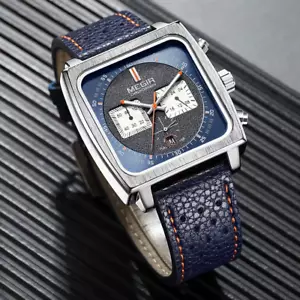 Herren Uhr Chronograph Armbanduhr Sportuhr Quarzuh Stoppuhr & Datum Herrenuhr - Bild 1 von 14