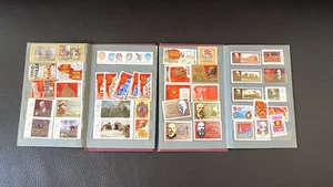 Vintage Soviet Lenin Set of stamps album Russian Propaganda USSR political - Picture 1 of 10