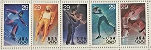 Olympische Winterspiele 1994 - Fünferstreifen 29 Cent GEDENKMARKEN - 1993 USPS POSTFRISCH - Bild 1 von 6