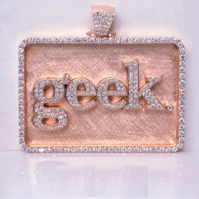 Probador de paso MOISSANITA 1 quilate para hombre nombre personalizado etiqueta de perro colgante plata REGALO Foto 1 de 4