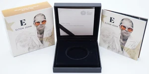 2020 Elton John UK 1 oz Silver Proof Coin Box & COA NO Coin Empty - C1857 - Picture 1 of 4