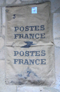 Sac Postal Logo POSTES FRANCE toile jute WAREIN LILLE 73 cm x 118 cm ---  N°7
