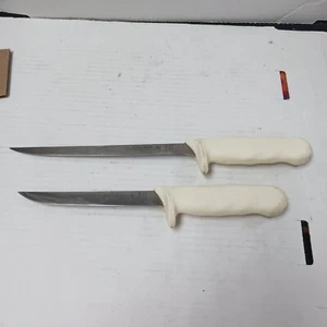 Dexter Russell S136 and S133-8 Sani-Safe High Carbon Chef Knife NSF USA Set Of 2 - Picture 1 of 11