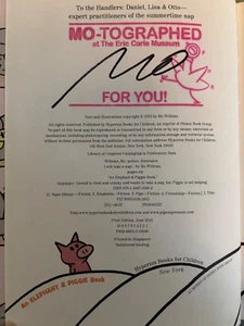 SIGNED Mo Willems’ I Will Take a Nap! - hardcover - a Gerald and Piggy Book! - Picture 1 of 2
