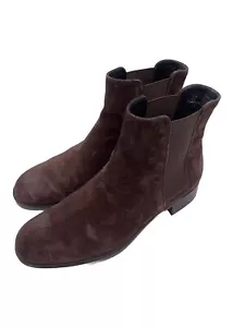 TOD'S Botas EU 37 UK 4 Marrón Gamuza Tobillo Lateral Inserciones Elásticas Suela de Goma - Imagen 1 de 8