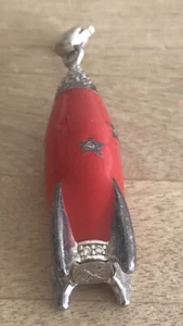 Thomas Sabo SELTEN Sterlingsilber rot Emaille Rakete Charm Anhänger mit Diamant - Bild 1 von 10