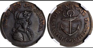 Great Britain Token Hamshire-Southhampton 1/4 P NGC MS64 BN 1790s Die Break - Picture 1 of 2