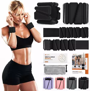 Wrist Weights, Ankle Weights for Women Men, Adjustable Wrist Weighted Bracelet f - Picture 1 of 12