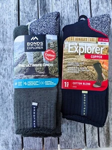 6/10 Pairs Copper Explorer Mens Wool Blend Working Tough Crew Socks 6-14 - Picture 1 of 10