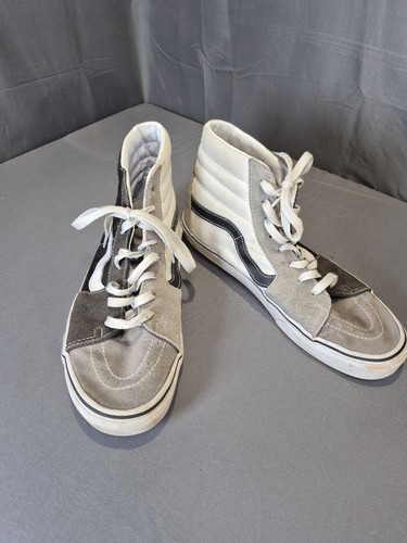 Scarpe sneakers alte Vans unisex SK8 HI 508357 grigio bianco M 9 W 10 5