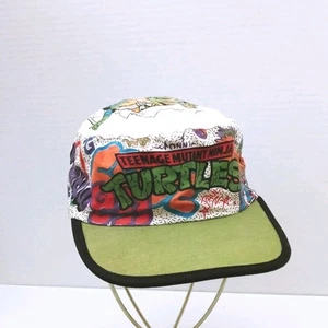 VINTAGE 1980s 1990s TMNT Teenage Ninja Turtles Hat Youth Cap Painter Hat FLAWS - Picture 1 of 7
