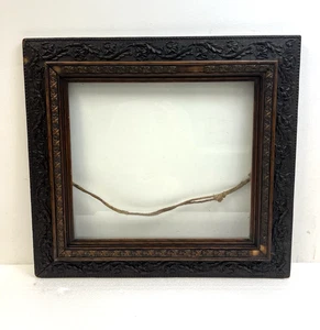 Antique Picture Frame wood vintage ornate Pressed Mold art gesso FITS 16" x 18" - Picture 1 of 12