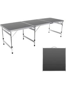 6ft Folding Table Adjustable Height Camping Table Aluminum Portable Table  - Picture 1 of 9