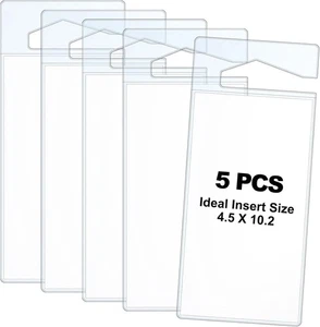 Funda de PVC de plástico transparente con soporte para carteles para discapacitados de 5 piezas - Imagen 1 de 7