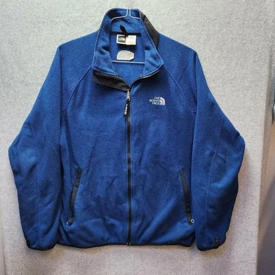 Куртка мужская флисовая The North Face большая синяя для лыж сноуборда сноуборда на молнии - Изображение 1 из 4