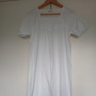 Size 12 Anne Weyburn La Redoute whitf cotton long Nightie Nightdress - Image 1 of 4