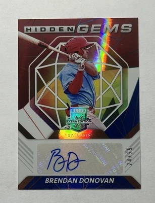 2021 Panini Elite Extra Edition Brendan Donovan Hidden Gems Auto /25 RC - Image 1 of 2