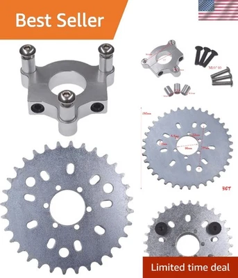 Multifunction 36T Sprocket and CNC Adapter for Motorized Bicycles - Easy Install - Image 1 of 4