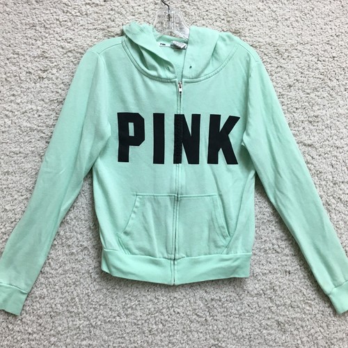 UNDERCOVER Felpa ROSA Victorias Secret extra small verde adulto full zip logo felpa con cappuccio donna