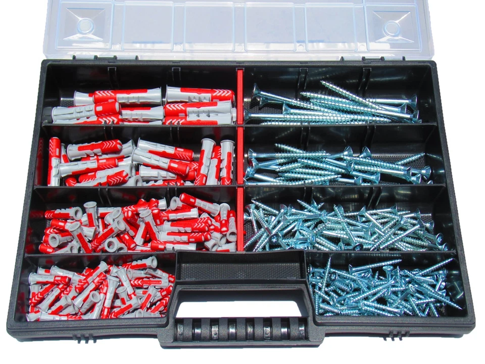 FISCHER , HSK , POSPERPLAST ✅✅✅ Fischer DuoPower Dübel + Schrauben 275 TEILIG 5,6, 8,10mm Sortiment ✅✅✅