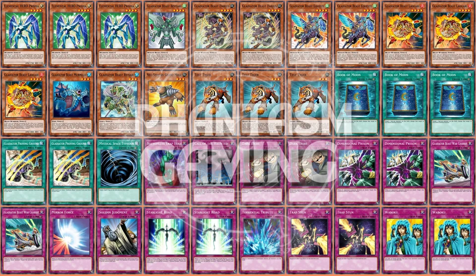 Gladiator Beast Edison Deck Laquari Equeste Darius Prisma Test Tiger Yugioh - Image 1 of 1