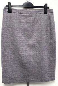 NEW PURE Collection UK14 Eu42 US10 lilac wool pencil skirt – Abraham Moon fabric - Picture 1 of 13