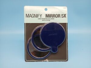 Conair Magnify & Mirror 5X Compact Magnifying Glass & Mirror Blue 2-in-1