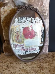 Überholter Vintage viktorianischer Glasblasenrahmen mit Spiegel & Vintage Transfer - Bild 1 von 4