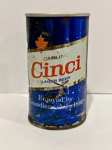 Vintage Carling Cinci Lager Blue Beer Can - Canada - Straight Steel - Picture 1 of 6
