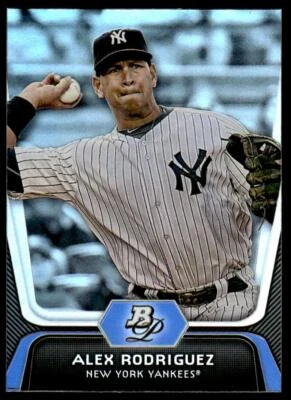 Tarjeta de béisbol 2012 Bowman Platinum 36 Alex Rodríguez New York Yankees Foto 1 de 2