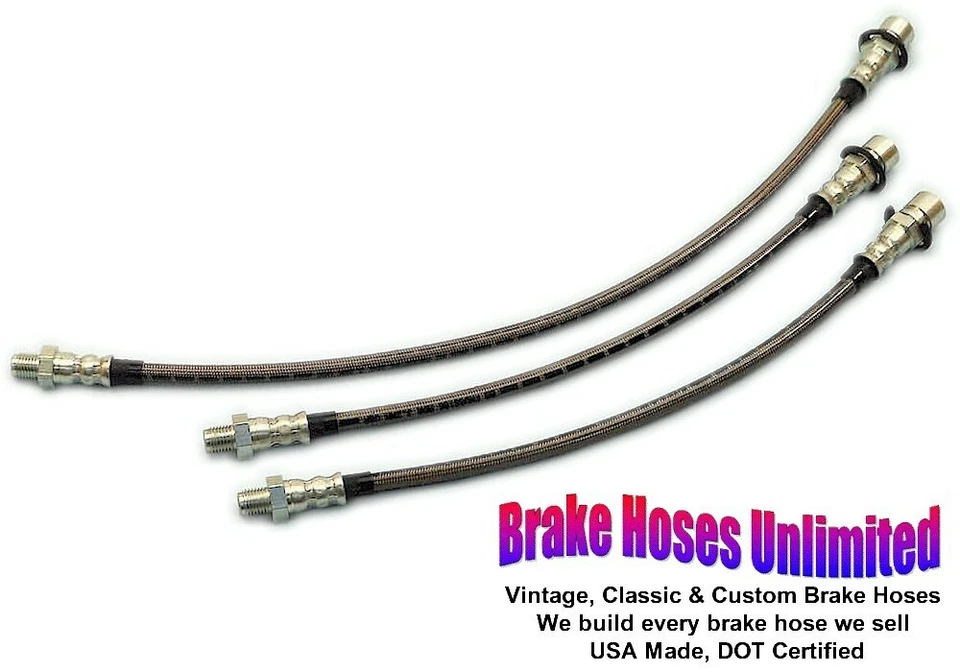 CONJUNTO DE MANGUEIRA DE FREIO INOXIDÁVEL Cadillac, Series 61, 1950 1951 - Imagem 1 de 2