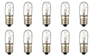 Box of 10 Bulbs 15T4 Light Bulb, 15 Watt 130V, T4, Candelabra E12 Base, 15W - Picture 1 of 2