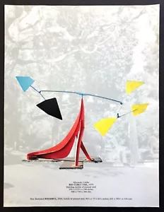 1987 Alexander Calder ""Cola rizada roja"" acero pintado de pie anuncio impreso móvil - Imagen 1 de 1