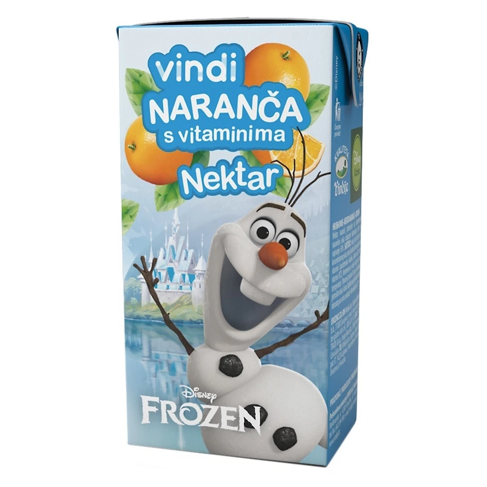 #2 FROZEN 200ml - VINDI ORANGE NECTAR - CARTON EMPTY - DAIRY ADVERTISING - Image 1 of 1