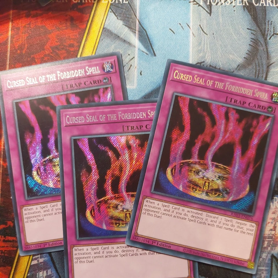 cursed seal of the forbidden spell Secret Rare Playset RA03 - Image 1 of 1