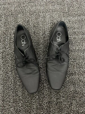 Calvin Klein Shoes Mens  12 Benton Oxford Lace Up Black Faux Leather - Image 1 of 4