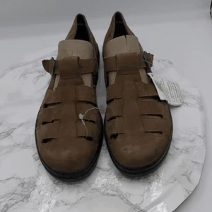 RIEKER Brown Leather Strappy Sandals-41 - Picture 1 of 10