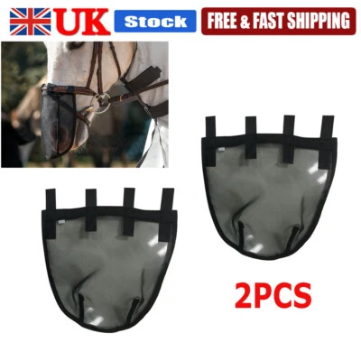 2pcs Horse Nose Net Sun Fly Mask Shield Pollen Filter Animal Nose Protection Net - Image 1 of 4