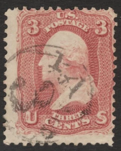 Scott #65 3 Cent Used 1861-62 PAID 3 Cancel 65SP36-16 - Picture 1 of 2