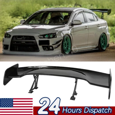 For Mitsubishi Lancer 46" Black Rear Trunk Spoiler Racing GT Wing Adjustable - Image 1 of 4