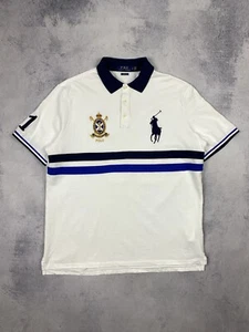 Polo Ralph Lauren Número Uno Blanco Rugby Manga Corta Camisa Para Hombre Talla L Big Pony - Imagen 1 de 15