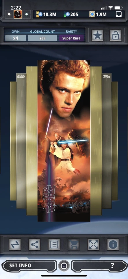 Topps Star Wars Digital Card Trader Gold Galactic Die-Cuts The Jedi Insert - Image 1 of 1