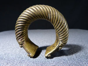 Antique African Bronze Bracelet Tribal Ethnic Art From Africa - Picture 1 of 17