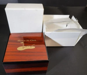 Hole-N-One Golf Ball Cherry Wood Keepsake Box New Old Stock. - Picture 1 of 8