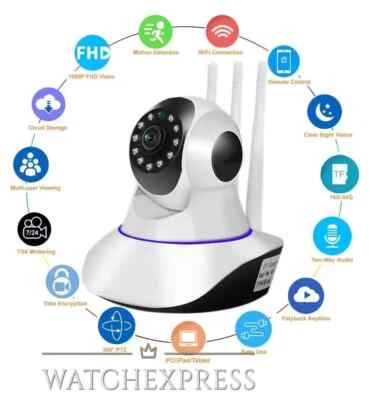 Condividi Telecamera IP WiFi 1080 HD Visione Notturna Audio Bidirezionale Contro - Immagine 1 di 4