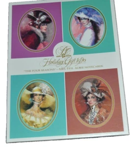 Tarjetas Avon President’s Club The Four Seasons Mrs. Albee 20 en blanco 1990 en caja - Imagen 1 de 3